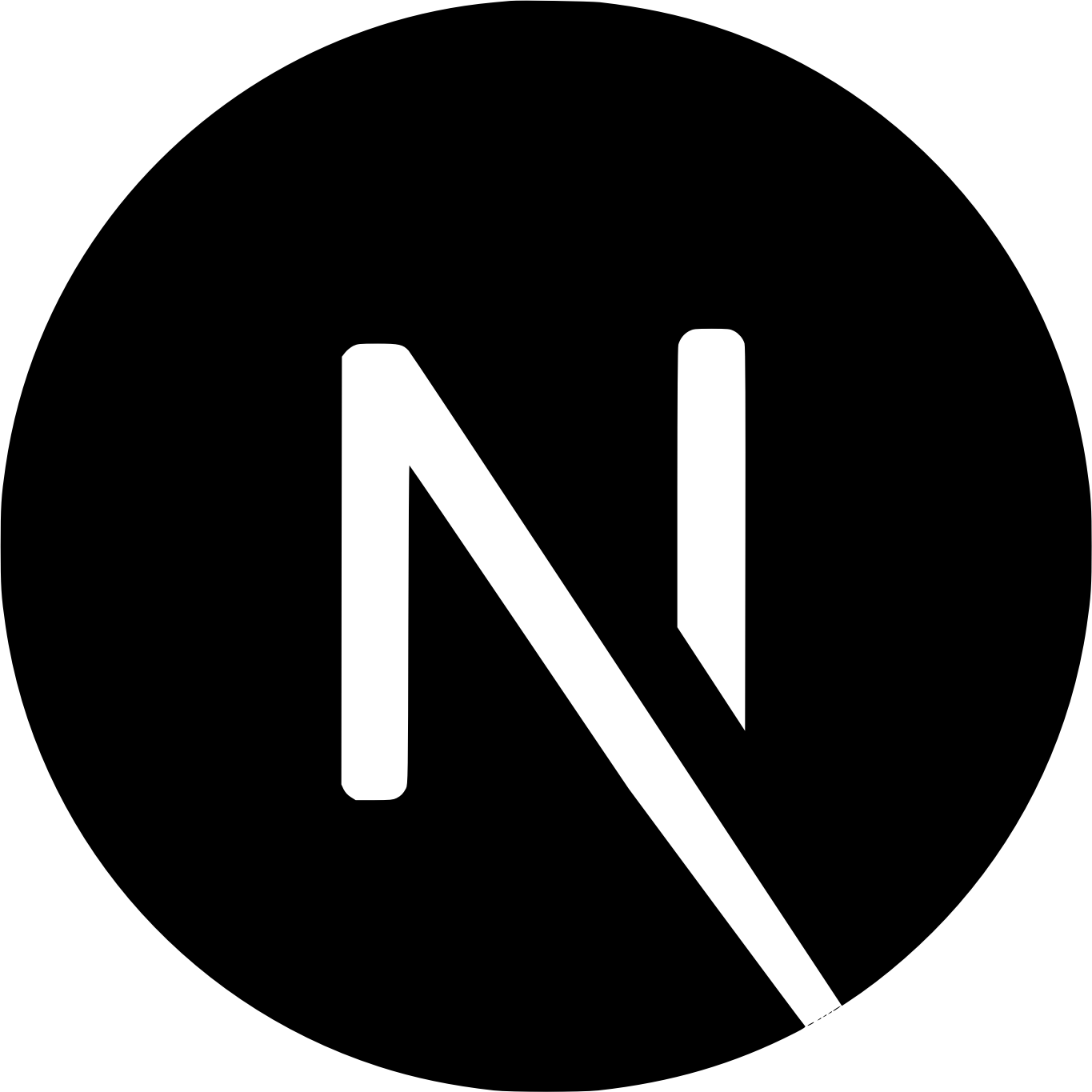 Next.js logo - Tecnología utilizada por Makebly
